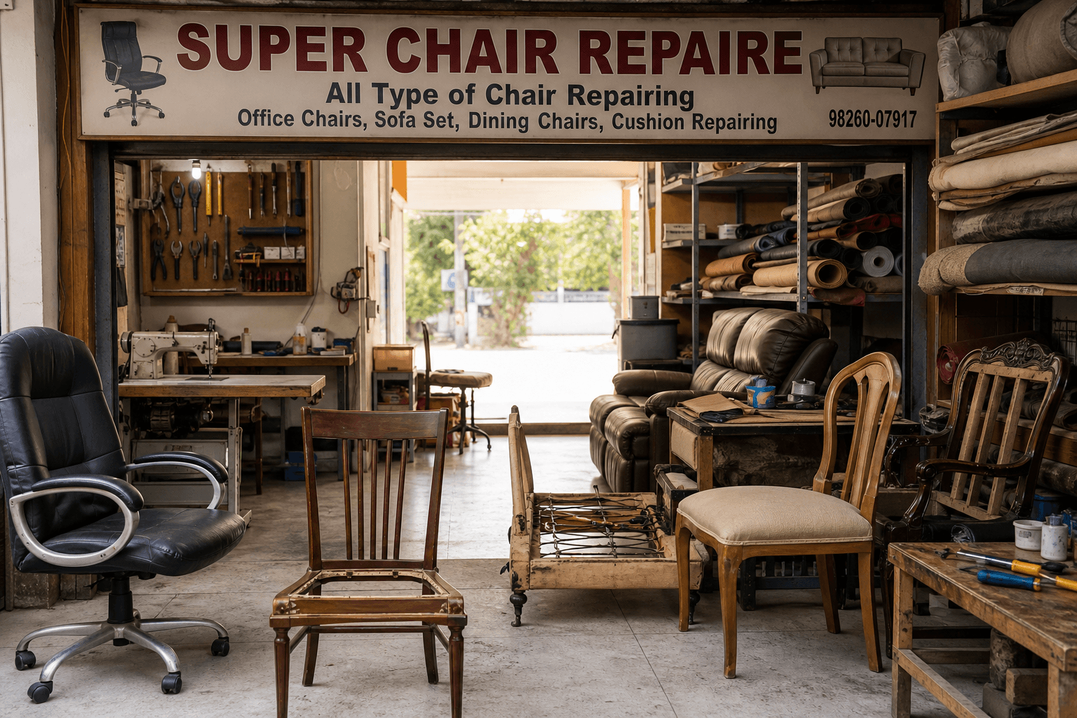 Chair repair workshop in Indore